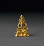 十八世纪铜鎏金无量寿佛