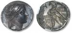 公元前145-138年古希腊塞琉古王朝4德拉克马银币一枚，正面为国王德米特里二世像，背雄鹰细节清晰，品相颇佳，NGC AU（4936339-008）