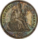 1864 Liberty Seated Dime. Proof-65 (PCGS). CAC.