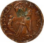 Undated (ca. 1652-1674) St. Patrick Farthing. Martin 4b.1-Ge.3, W-11500. Rarity-6. Copper. Sea Beast
