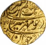 INDIA. Mughal Empire. Mohur, AH 1077 Year 9 (1666). Aurangabad Mint. Muhayyi-Ud-Din Muhammad Aurangz