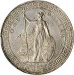 1901-C年英国贸易银元站洋壹圆银币。加尔各答铸币厂。GREAT BRITAIN. Trade Dollar, 1901-C. Calcutta Mint. PCGS MS-61 Gold Shie