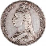 1892及1935年英国1克朗银币一对，中乾分别评XF40及MS63