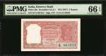 1957-62年印度储备银行2卢比。两张。INDIA. Lot of (2) Reserve Bank of India. 2 Rupees, ND (1957-62). P-29a & 30. PM
