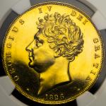 GREAT BRITAIN George IV ジョージ4世(1820~30) 5Pounds 1826 NGC-PROOF Details“Repaired“ 肖像面のフィールドに目立たぬ修正ある以