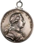 1773 Carib War Medal. Betts-529. Silver, 55.2 mm. AU-55 (PCGS).