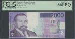 Nationale Bank van Belgie, 2000 francs, ND (1994 - 2001), serial number 82405295398, purple and blue