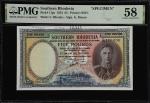 SOUTHERN RHODESIA. Southern Rhodesia Currency Board. 5 Pounds, 1952. P-11gs. Specimen. PMG Choice Ab