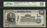 Saratoga Springs, New York. $20 1902 Date Back. Fr. 642. The First NB. Charter #893. PMG Very Fine 2