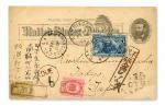 ca, 1894, Four US Columbian Exposition issue-franked items to Japan, each bearing a US 1&cent; blue 