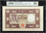 ITALY. Banca dItalia. 1000 Lire, 1944. P-72a. PMG Gem Uncirculated 65 EPQ.