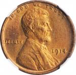 1914 Lincoln Cent. MS-65 RB (NGC).