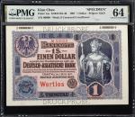 CHINA--FOREIGN BANKS. Deutsch-Asiatische Bank. 1 Dollar, 1907. P-1as. Specimen. PMG Choice Uncircula