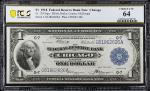 Fr. 729. 1918 $1 Federal Reserve Bank Note. Chicago. PCGS Banknote Choice Uncirculated 64.