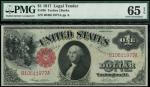 x United States, Legal Tender, $1, 1917, serial number B10611977A, red seal at left, signature Teehe