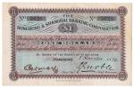 1889年香港上海汇丰银行1元，编号3620，左下手签，右下机印”Noble”署名，这枚小型1元发钞日期为1889年11月1日，换言之发钞期只得2个月。本钞同期应发行共20000枚，据Cribb所言近