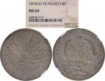 Mexico; 1874GoFR, silver coin 8 Reales, KM#377.8, UNC.(1) NGC MS64