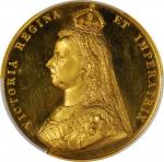 GREAT BRITAIN. Victoria Golden Jubilee Gold Medal, 1887. London Mint. PCGS SPECIMEN-63 Gold Shield.