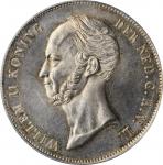 NETHERLANDS. 2-1/2 Gulden, 1848. Utrecht Mint. Wilhelm II. PCGS MS-64 Gold Shield.