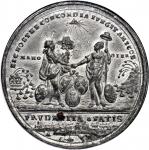 1783 Treaty of Paris Medal. White Metal, with Copper Plug. Betts-610, Eimer-804, BHM-255, Van Loon-5