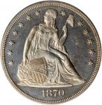 1870 Liberty Seated Silver Dollar. Proof-63 (PCGS). OGH.