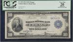 Fr. 813. 1915 $10 Federal Reserve Bank Note. Chicago. PCGS Currency Very Fine 20 Apparent. Repaired 