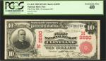 Cleveland, Ohio. $10 1902 Red Seal. Fr. 613. The First NB. Charter #2690. PCGS Extremely Fine 40.