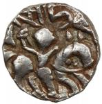 KASHMIR: Harshadeva, 1089-1101, AR dinar (3.06g), cf. JONS-208 (2011), pp.28-33: man, wearing angula