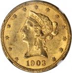 1903-O Liberty Head Eagle. MS-61 (NGC).