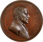 1839 Adam Eckfeldt Retirement Medal. By Moritz Furst. Julian MT-18. Bronze. MS-64 BN (NGC).