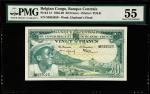 BELGIAN CONGO. Banque Centrale. 20 Francs, 1956-59. P-31. PMG About Uncirculated 55.