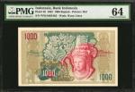 1952年印尼银行1000盾。INDONESIA. Bank Indonesia. 1000 Rupiah, 1952. P-48. PMG Choice Uncirculated 64.