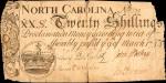 NC-79. North Carolina. March 1754. 20 Shillings. Good.