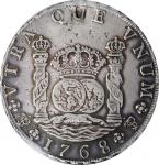 BOLIVIA. 8 Reales, 1768-PTS JR. Potosi Mint. Charles III. PCGS Genuine--Plugged, EF Details Gold Shi