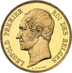 BELGIQUE Léopold Ier (1831-1865). Module de 100 francs en Or, mariage du duc et de la duchesse de Br