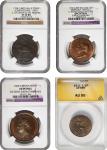 GREAT BRITAIN. Quartet of Copper Issues (4 Pieces), 1794-1911. All NGC or ANACS Certified.