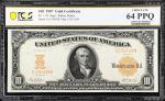 Fr. 1171. 1907 $10 Gold Certificate. PCGS Banknote Choice Uncirculated 64 PPQ.