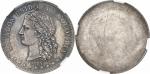 États-Unis (1863-1886). Peso, essai uniface de l’avers en bronze-argenté, daté 1873, par Barre.