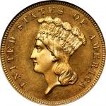 1886 Three-Dollar Gold Piece. JD-1. Rarity-4. Proof-66 Cameo (NGC). CAC.