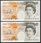 Bank of England, Graham Edward Alfred Kentfield (1991-1998), ｣10 (2), 1992, serial numbers A01 00128