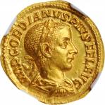 GORDIAN III, A.D. 238-244. AV Aureus (4.97 gms), Rome Mint, A.D. 240-243. NGC MS, Strike: 5/5 Surfac