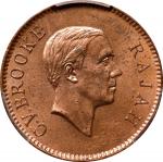 1937-H年砂劳越1分。喜敦造币厂。SARAWAK. Cent, 1937-H. Birmingham (Heaton) Mint. Charles V. Brooke. PCGS MS-63 Re