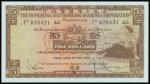 The Hong Kong and Shanghai Banking Corporation, $5, 2 May 1959, serial number 670421 AG,brown, woman