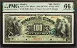 MEXICO. El Banco Mercantil de Yucatan. 100 Pesos, 1900. P-S457as. Specimen. PMG Gem Uncirculated 66 