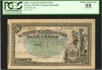 CUBA. Tesoro de la Isla de Cuba. 10 Pesos, 1891. P-40b. PCGS Choice About New 55.