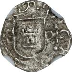 BOLIVIA. Cob 1/4 Real, ND (ca. 1578-82)-B P. Potosi Mint. Philip II. NGC EF Details--Environmental D