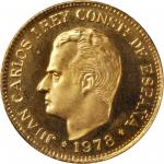 SPAIN. Gold Constitution Medal, 1978. CHOICE BRILLIANT UNCIRCULATED.