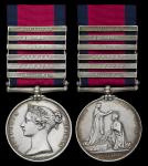 Military General Service 1793-1814, 6 clasps, Vittoria, Pyrenees, Nivelle, Nive, Orthes, Toulouse (A