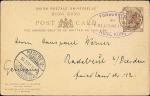 Hong Kong Covers and Cancellations Forwarding Agents Cachets Blackhead & Co.: 1901 (13 Feb.) 4c. in 
