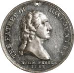 1848 National Monument Medal. Musante GW-178, Baker-320. White Metal. MS-60 (NGC).
